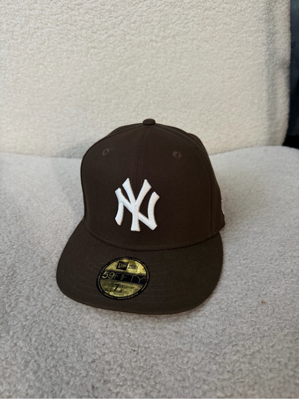 Mens brown NY yankee baseball fitted